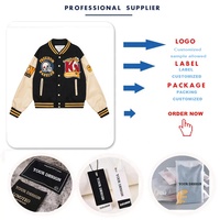 Veste de baseball en laine Letterman personnalisée de haute qualité pour hommes avec patchs courts en chenille saison d'hiver manches en cuir