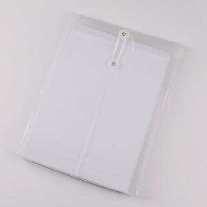 Custom Printed <b>A4</b> Clear PP <b>File</b> Bag with 3D Logo & Lanyard for Documents - Product Image 5