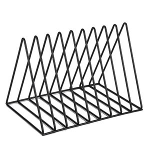 Estante triangular de hierro moderno-Soporte creativo para revistas de almacenamiento de oficina Exhibición de libros y periódicos - Product Image 5