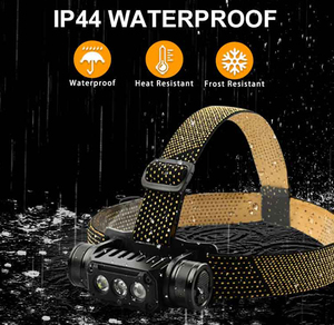 Bán buôn độ sáng cao COB đèn pha chức năng cảm biến có thể sạc lại đầu Torch không thấm nước <span class=keywords><strong>LED</strong></span> đầu đèn lồng cho cắm trại chạy - Product Image 4