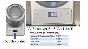 Điện Máy làm lạnh rượu vang, rượu vang và nước giải khát chai mát với LED hiển thị duy nhất chai rượu vang Xô đá thông minh điều khiển nhiệt - Product Image 5