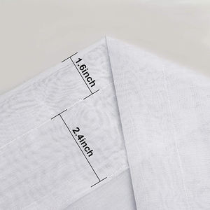 Semi transparenttulle bedroom window drape plain mesh polyester knit white <span class=keywords><strong>voile</strong></span> sheer curtains fabric - Product Image 5