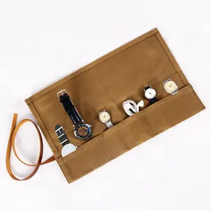 Benutzer definierte Leinwand Lagerung Travel Watch Roll Bag
