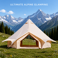 Nouvelle tente gonflable Yurt Air à double couche intérieure et extérieure, imperméable, quatre saisons, deux chambres, en PVC.