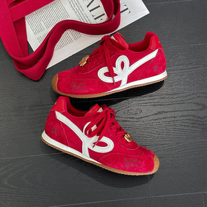 Zapatillas Deportivas de Mujer Primavera-Verano 2026, Estilo Forrest Gump, Año del Caballo, Ligeras, Transpirables, de Cuero Genuino, Casuales - Product Image 4