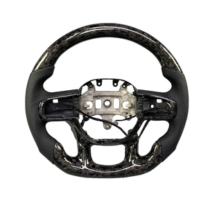 Volante Deportivo Personalizado de Fibra de Carbono con Base Plana, Cuero/Pantalla LED, Logotipo Personalizado para Dodge Ram 1500 TRX <span class=keywords><strong>Rebel</strong></span> - Product Image 1