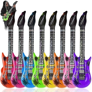 Guitarra Eléctrica Rockstar inflable para fiestas <span class=keywords><strong>de</strong></span> <span class=keywords><strong>los</strong></span> <span class=keywords><strong>90</strong></span>, suministros <span class=keywords><strong>de</strong></span> juguete para Decoración <span class=keywords><strong>de</strong></span> cumpleaños, Rock and Roll, 35 pulgadas, 80s - Product Image 1