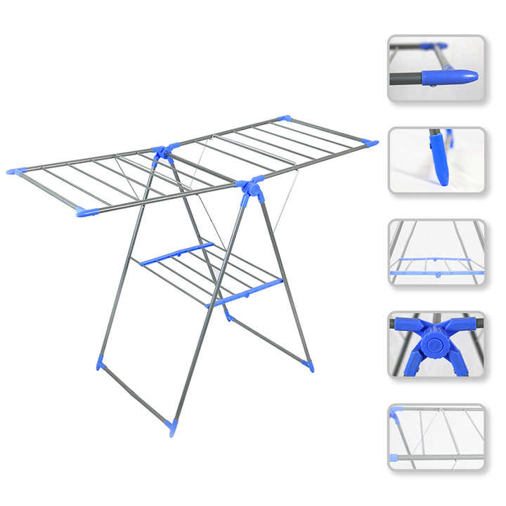Space-saving Foldable Metal Laundry Stand - Doje Drying Rack