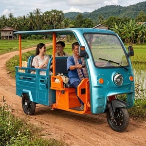 Eavy uuty leclectric ickickshaw 60V EAD CID atteratterriple Rake yystem leclectric ricricycle para assenger y Argo ransport - Product Image 1