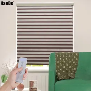 Very Romantic Window Decoration Automatic Blinds Electrical Hollow Sheer Roller Blinds