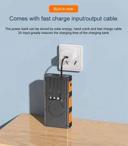 Banque d'énergie solaire 40000 Mah 50000mah Solares <span class=keywords><strong>Chargeur</strong></span> à <span class=keywords><strong>induction</strong></span> 3 en 1 sans fil - Product Image 3