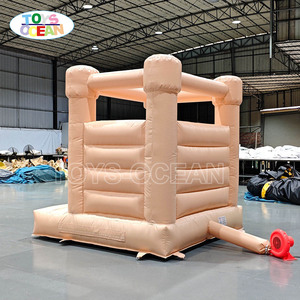 <span class=keywords><strong>Castillo</strong></span> Inflable Rosa Pálido, Brincolín Minimalista Color Durazno para Alquiler en Bodas y Fiestas - Product Image 5