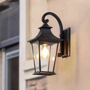 H31.5/46/64CM Retro Cylindrical Aluminum <b>LED</b> Outdoor Wall Lamp with Retro Pattern Waterproof IP65 Corridor <b>Light</b> - Product Image 2