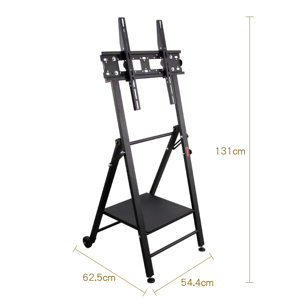 Soporte de TV Móvil con Ruedas LCD-12-6B, Ajustable, Metálico, en Forma de A, con Capacidad de 40 kg, para Señalización Digital y Pantallas Publicitarias - Product Image 2