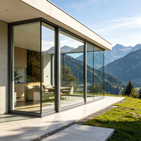 Ventanas Plegables de Aluminio con Rotura de Puente Térmico de Diseño Minimalista con Apertura Horizontal y Malla de Acero Inoxidable para Dormitorio y Sala de Estar