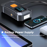 Lampe de poche LED SOS Outil d'urgence Chargeur de batterie de voiture portable 1500A 10000mah Démarreur de voiture avec compresseur d'air pour motos