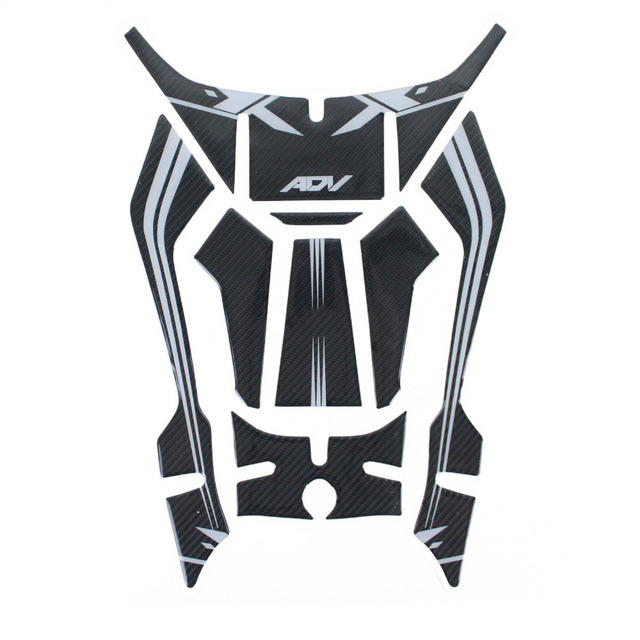 Motorcycle 5D Carbon No Pattern Decal for Honda ADV150 XADV150 Fuel Tank Protection Pad Sticker Modification