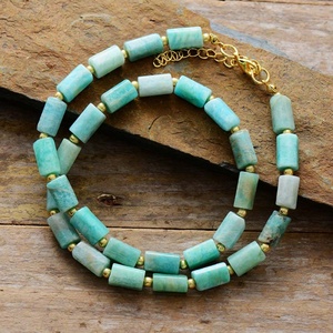 Collar Bohemio con Cuentas Geométricas de Cristal y Diamantes Chapado en Oro para Mujer, Ideal para Aniversario - Product Image 4