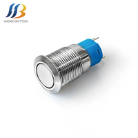Interrupteur à bouton-poussoir momentané HB IP65 étanche en aluminium et acier inoxydable à tête plate 1NO, réinitialisation manuelle pour chauffe-eau sans réservoir