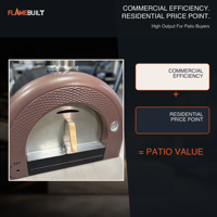 Four à pizza haut de gamme multi-combustibles en acier inoxydable thermolaqué de 16 pouces, avec dessus de comptoir pour patio et dessus en briques réfractaires, arche large à l'avant