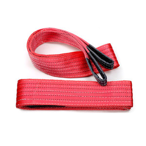 1-20톤 맞춤 길이 3m 6m 1T 2T 3T 5T 4겹 평면형 내구성 폴리에스터 웨빙 슬링 산업용 리프팅 벨트 - Product Image 3