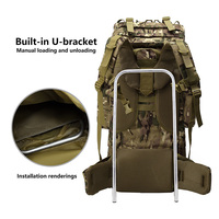 Molle-Grand sac à dos de camping tactique 65L 60L, sac à dos de randonnée pour hommes