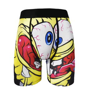 Custom Logo Men <strong>Boxer</strong> Shorts Breathable Mid-Rise Printed Polyester <strong>Boxers</strong> - Product Image 1
