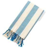 Quick Dry Antimicrobial Eco-Friendly Striped Cotton Turkish Towel Tassels Sand Free Logo Beach 100 Colors Wholesale Zhejiang