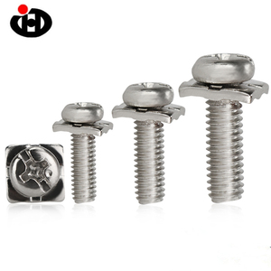 Tornillos de combinación de <span class=keywords><strong>cabeza</strong></span> <span class=keywords><strong>redonda</strong></span> cruzada <span class=keywords><strong>Cabeza</strong></span> plana con tornillos de junta Junta cuadrada Tornillos SEMS - Product Image 5