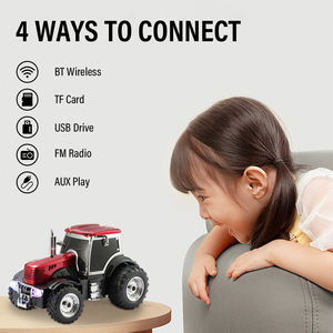 Diseño de tractores Altavoz de escritorio inalámbrico estéreo para coche TWS Altavoz de Supergraves de diente azul para coche al aire libre - Product Image 2