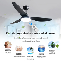 Ventilateur de Plafond d'Intérieur Moderne de 36 Pouces avec Lumière LED Nouvelle Lame ABS et Moteur DC Télécommande pour la Décoration du Salon