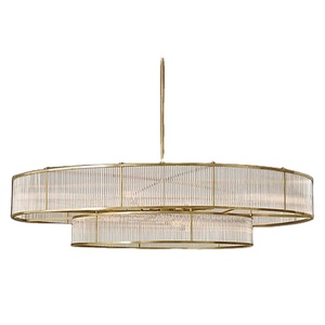 Personalizzato soggiorno secondo piano lampadario di cristallo in metallo dorato rotondo illuminazione decorativa lampada da <span class=keywords><strong>soffitto</strong></span> - Product Image 1