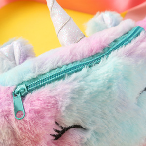 <span class=keywords><strong>Riñonera</strong></span> con diseño <span class=keywords><strong>de</strong></span> <span class=keywords><strong>unicornio</strong></span> artoon para niños, bolso <span class=keywords><strong>de</strong></span> cintura peludo - Product Image 5