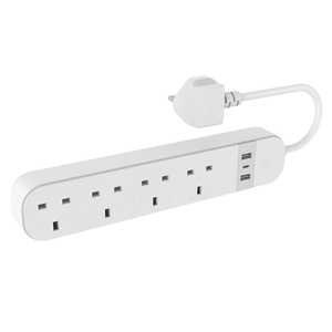 Multiprise intelligente Wi-Fi Tuya avec 2 ports USB, 4 prises CA 16A, interrupteur d'éclairage électrique multiple français, prise de courant intelligente EU - Product Image 1