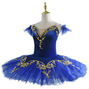Costume da ballo per bambine Tutu da balletto professionale blu rosa con Pancake Tutu <span class=keywords><strong>Ballerina</strong></span> abito da festa per adulti e bambini - Product Image 2