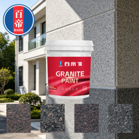 Peinture acrylique à effet pierre véritable, texture granit, revêtement liquide pour application par pulvérisation sur les murs extérieurs