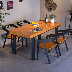 Muebles Comerciales, Juego de Mesa de Comedor de Madera Maciza, Silla de Metal para Cafetería, Uso en Interiores y Exteriores, Bar, Hogar - Product Image 4