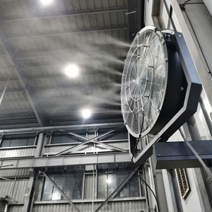 Keystone 42inch 1m Aviation Magnalium Alloy 6063 <b>Mist</b> Oscillating Wall <b>Fan</b> Controller IP66 Spray 220V Motor 22500 M/h 39dB for - Product Image 1
