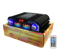 Amplificateur audio numérique HiFi 4 canaux, amplificateur BT, puissance de crête 1600W, lecteur karaoké, radio FM, prise en charge de la télécommande