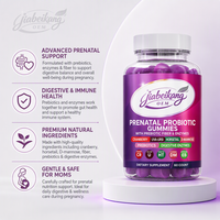 Gummies Probiotiques Personnalisées en Gros pour Femmes avec Prébiotiques pour la Santé Intestinale, l'Équilibre Hormonal et les Soins de Santé Adulte