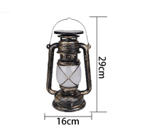 Lanterne de camping LED rétro rechargeable à l'énergie solaire, corps en plastique, crochet, style vintage, lumière extérieure, lampe de camping pour tente, indice de protection IP33