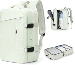 Sac à dos multifonctionnel imperméable personnalisé avec chargeur USB, sacs de voyage grande capacité, sacs extensibles en Oxford pour femmes et hommes - Product Image 2