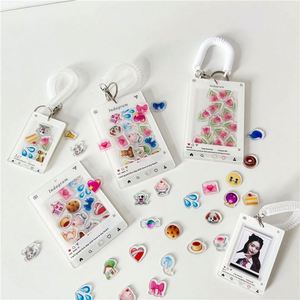 Wholesale <b>Anime</b> <b>Keychains</b> Maker Acrylic Carabiner Keychain with Holographic Charm Offset Printing Plastic Resin Materials Gifts - Product Image 2