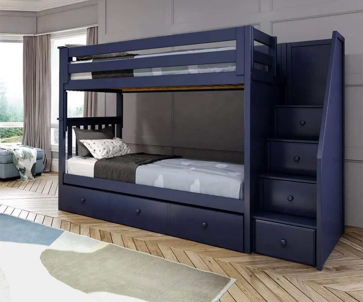 Juego de muebles de madera para dormitorio de niños, cama de moda