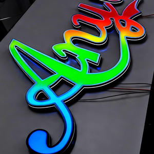 Letras luminosas <span class=keywords><strong>LED</strong></span> 3D personalizadas, impermeables, con iluminación RGB, para decoración de tiendas y negocios. - Product Image 5