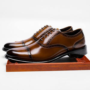 Chaussures en cuir formelles pour hommes, modèle 2025, style britannique, cuir véritable, décontractées, en cuir souple, chaussures de mariage - Product Image 6