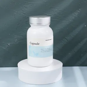 Botella de cápsula de vidrio blanco pintado, 150ml, cápsula farmacéutica, embalaje de vidrio, tabletas de medicina, botellas de pastillas con tapa