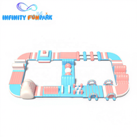 Parc aquatique flottant gonflable personnalisable pour la mer/le lac - Structure de jeu aquatique modulaire avec murs d'escalade pour parcs aquatiques