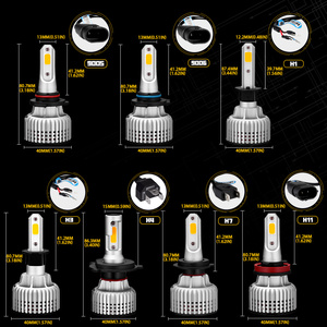 Novsight A500-N12Y 3000k luce gialla ad alta basso fascio 72w 10000lumen <span class=keywords><strong>h7</strong></span> h4 h11 ha condotto la luce di chip cob auto lampadina auto del <span class=keywords><strong>led</strong></span> del faro - Product Image 2
