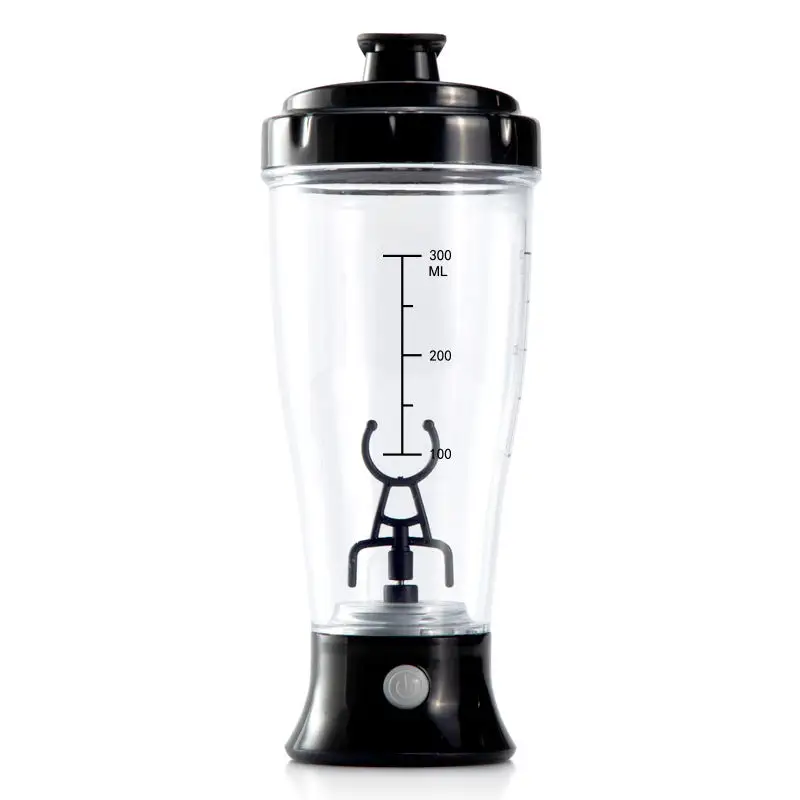 Электрический Пластиковый шейкер для протеина С логотипом на заказ, 300 мл, блендер, спортивная чашка для смешивания для фитнеса, бутылка для Протеиновой воды для спортзала